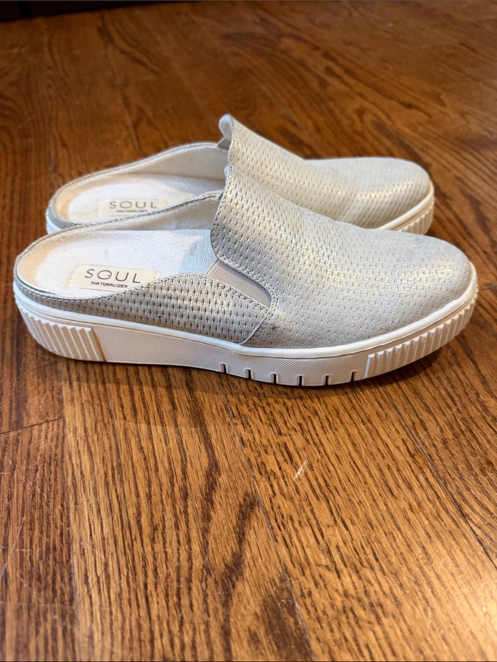 SOUL Naturalizer Women's Metallic Slip-On Mule Sneakers